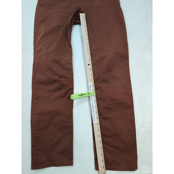 Boden Chino Pants Womens 6 Brown Straight Leg Mid Rise Flat Front Preppy Classic - Picture 11 of 12